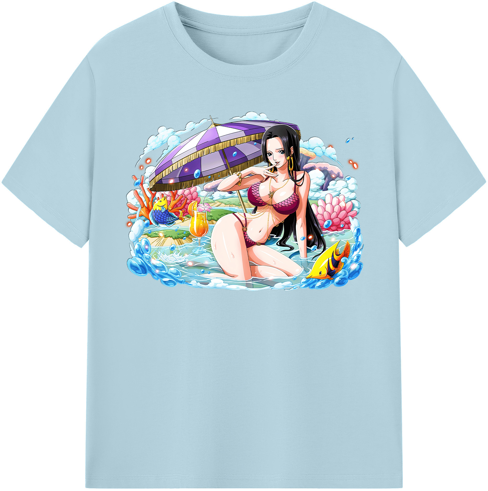 ワンピース ボア・ハンコック ONE PIECE Boa·Hancock 綿100％半袖Tシャツ（フロントプリント）
